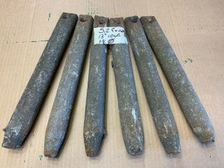 6 Antique Old Cast Iron Window Sash Weights 5 - 1/2 Pounds