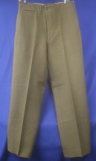 Ww2 Wwii Us Army Mustard Brown Wool Uniform Trousers Pants 1943,  31 X 31