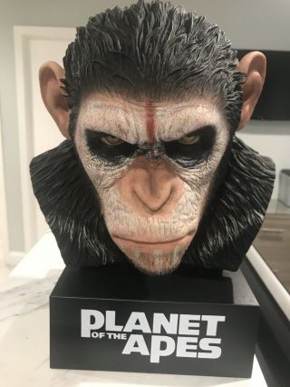 Planet Of The Apes Cesar Bust Limited With Two Movies Rise - Dawn