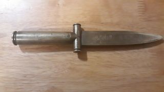 Eto - 1945 Trench Art Brass Bullet Casing Knife
