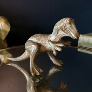 Vintage SRG T - Rex Metal Dinosaur Figure 1952 - Tyrannosaurus Raptor Large Size 2
