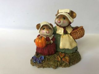 Cute Wee Forest Folk M - 199 We Gather Together Thanksgiving Pilgrim Mouse Retired