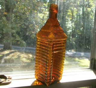 Golden Amber 4 Log Drakes 1860 Plantation Bitters Cabin Figural Bottle