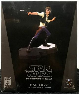 Star Wars Animated Han Solo Limited Edition Maquette 868/3000 Gentle Giant Mib