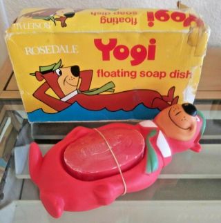 70s Yogi Bear Vinyl Figural Soap Dish And Soap Hanna Barbera Rosedale