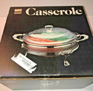 Vintage 1978 Leonard Silverplated Casserole Dish (w/ Box) No.  551 Retro