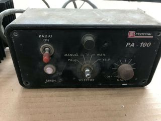 Vintage Federal Signal PA 100 remote siren. 2