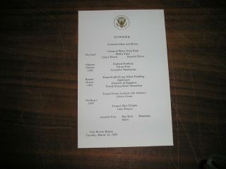 White House State Dinner Menu Dwight Eisenhower Ireland O 