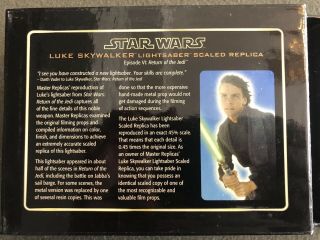 Master Replicas Lightsaber.  45 Luke Skywalker VI ROTJ 3