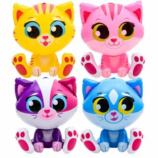 (set Of 24) 24 " Kitten/cat Meow Inflatable - Inflate Blow Up Toy Party Decoration