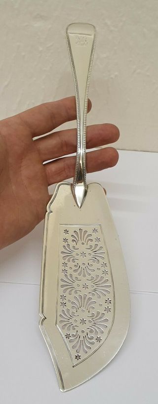 Antique Georgian C1825 Large Solid Silver Fish Cake Server Charles Eley 169g