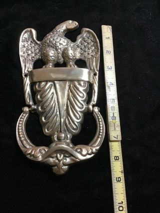 Vintage Solid Brass American Eagle Pull Handle Door Knocker 982