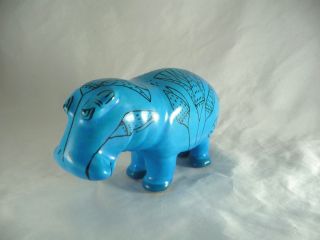 Metropolitan Museum Of Art Mma William Blue Ceramic Hippo Hippopotamus