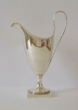 A George Iii Sterling Silver Cream Jug A/f London 1785 Thomas Chawner 135 Grams