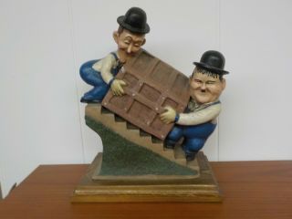 Laurel Hardy Musical Figurine From " The Music Box " Rare 1 Of 75 From 1989