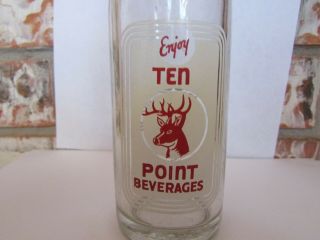E/rare Acl Ten Point Beverage Bottle (deer) Mason,  Texas
