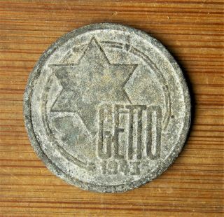 German/jewish Coin,  10 Mark,  Ghetto Coin,  1943,  Wwii,  Ww2