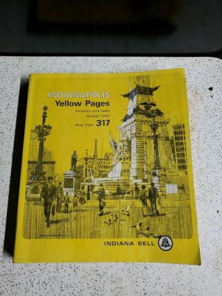 1965 Indianapolis Indiana Yellow Pages Phone Book