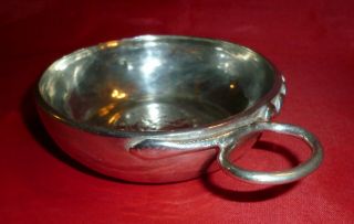 French Silver Tasse De Vin Mounted With 1875 Chilean Peso