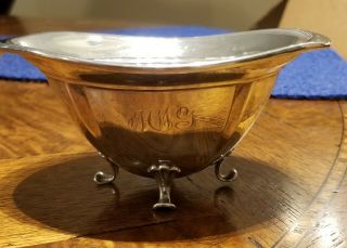 Antique,  Cs 479,  Sterling Silver,  Footed,  Monogrammed Sugar Bowl.