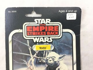 Authentic Vintage 1980 Star Wars TESB Yoda Orange 32B Cardback 3