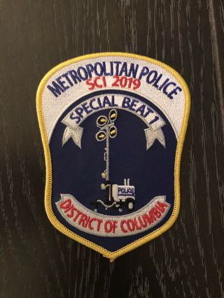 Washington Dc Metropolitan Police Department Officer Patch Sci 2019 Special Beat