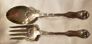 Gorgeous 2 Pc Whiting Sterling Silver Salad Set Imperial Queen