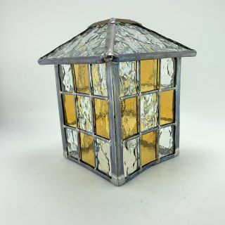 Vintage Stained Glass Leaded Light Fitting Lantern Porch Hall 2