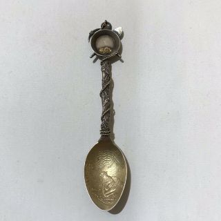 Sterling Gold Nugget Spoon Circa 1890’s California Placer Gold
