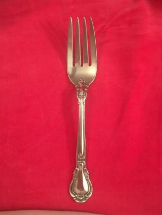 Gorham Chantilly Sterling Silver Large Cold Meat Serving Fork 8 12 " Old Marks
