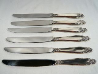 7 International Sterling Silver Prelude 9 1/8 Inch Dinner Modern Blade Knives