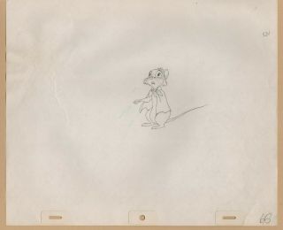 Don Bluth The Secret Of Nimh Prod Drawing Cel 1982 Mrs Brisby 101 Mgm/ua