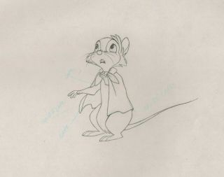 Don Bluth The Secret of NIMH Prod Drawing cel 1982 Mrs Brisby 101 MGM/UA 2