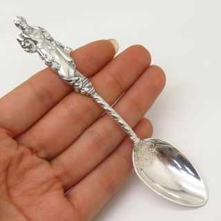 800 Silver Antique Germany Bruckmann & Sohne Figural Handle Souvenir Spoon