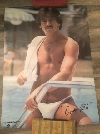 1982 “dyno” Mike Pool Side Vintage Poster “the Male Factor” Beefcake