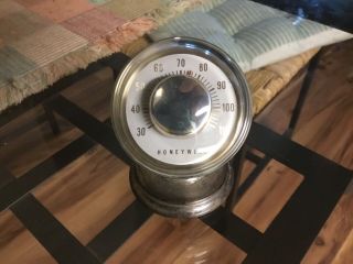 Tiffany Sterling Silver Honeywell Desktop Thermometer,  Great Patina
