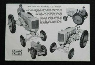 1939 Minneapolis - Moline Standard & Universal " R " Tractor Sales Brochure