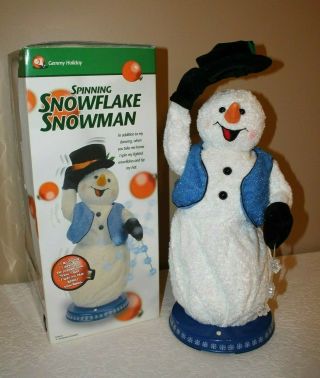 Gemmy Animated Frosty The Snowman Snowflake Spinning Singing Snow Miser Euc 2002
