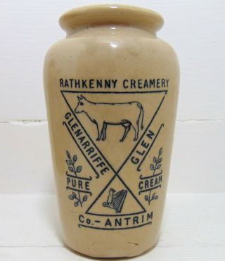 Pure Cream Pot From Rathkenny Creamery County Antrim Ireland C1910 - 20
