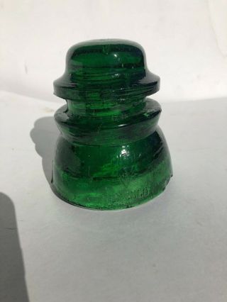 Crisol Texcoco Emerald Green Glass Insulator Cd 155