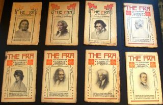 8 Issues " The Fra " From 1908,  1909,  1910 Roycroft Elbert Hubbard Arts & Craft