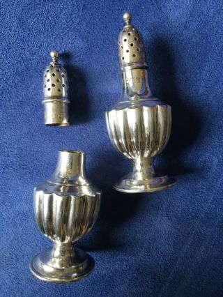 Elegantantique Sterling Silver Salt And Pepper Shakers English Silver Not Scrap