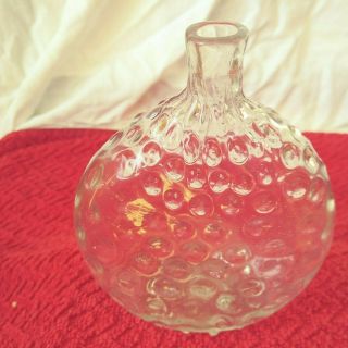 Antique Early European Poison Flask Pumpkinseed Hobnail Bottle Flask Bin Obo Fs