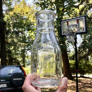 Pt Milk Bottle S E Bentz Shiloh Pa Near Dover York County Emb Rare