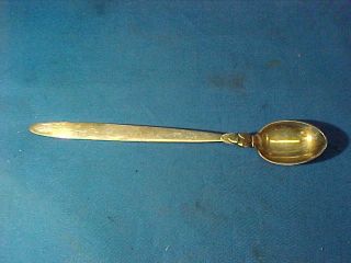 1930s Georg Jensen Sterling Silver Cactus Pattern Ice Tea Spoon