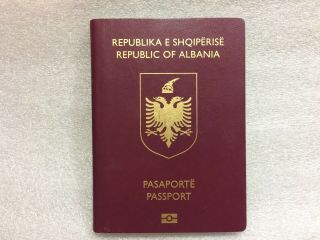 Albania Expired Biometric Passport Canceled Travel Document Circulated 50 Pages