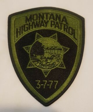 Montana Highway Patrol Patch,  Subdued