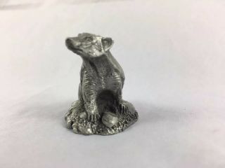 Jane Lunger Signed The Badger 1981 Pewter Figurine Franklin 1 1/4” In.  Tall