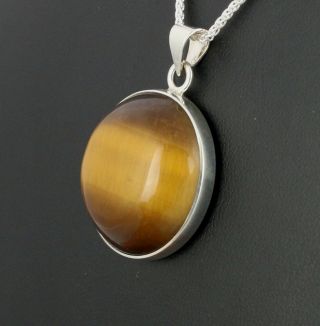 Danish sterling silver pendant.  designed and made by N.  E.  From.  with Tiger Eye 3