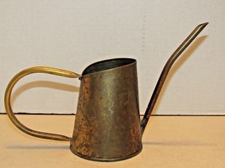 Vintage Copper Metal Plant Watering Can Shelf Decor Made In England